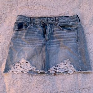 American eagle jean skirt